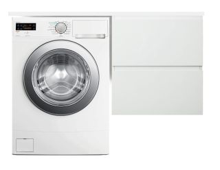 Подвесная тумба с раковиной Эстет Dallas Luxe ФР-00002924 П 140см два ящика белый